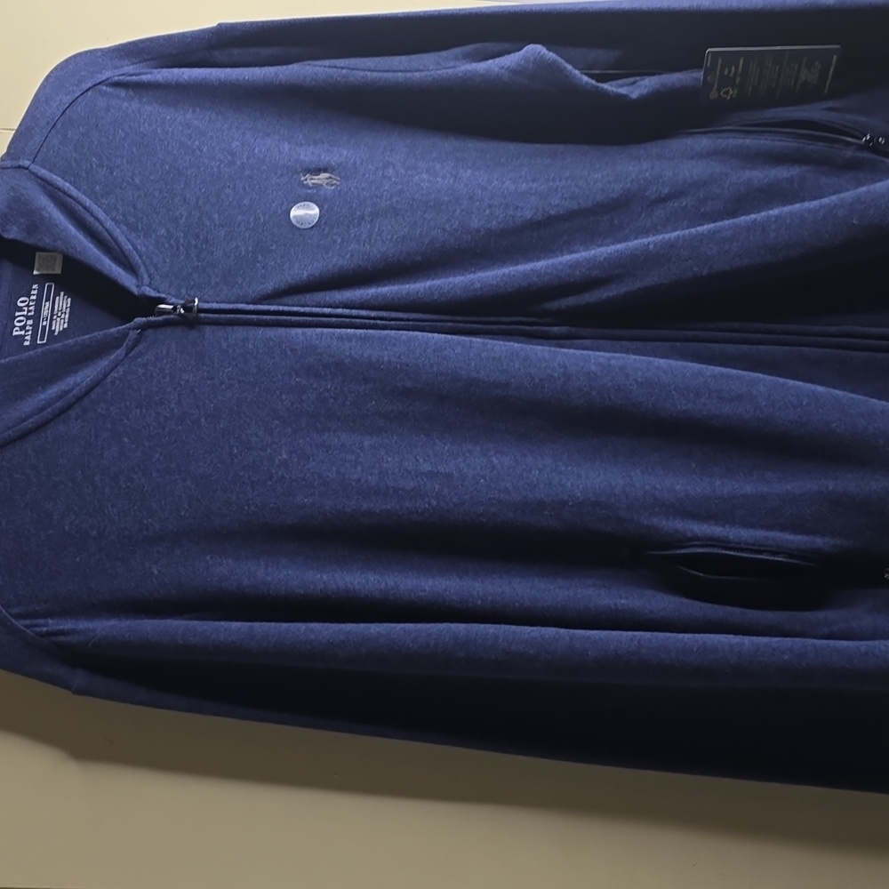 Polo Ralph Lauren Mens Double Knit Luxury Jersey Full Zip Sweater  Medium - Picture 6 of 12